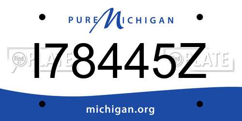 I78445Z Michigan License Plate