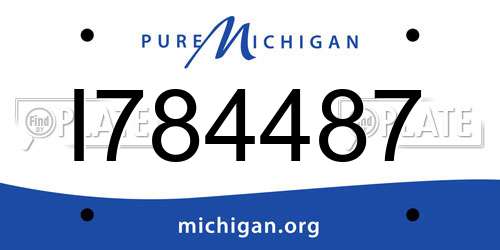 I784487 Michigan License Plate