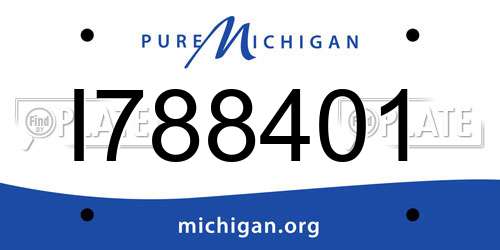 I788401 Michigan License Plate