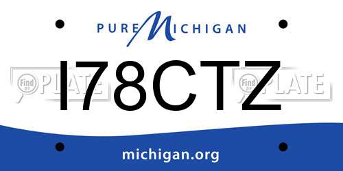 I78CTZ Michigan License Plate