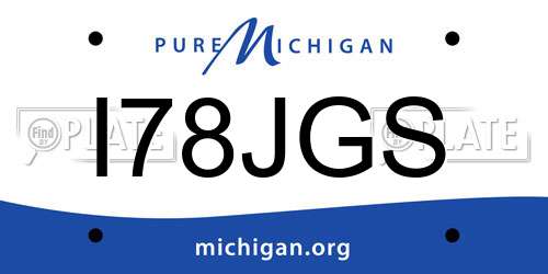 I78JGS Michigan License Plate