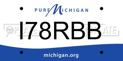 I78RBB Michigan License Plate