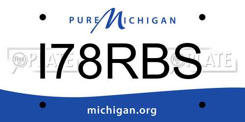 I78RBS Michigan License Plate
