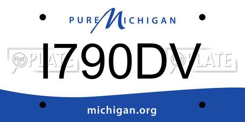 I790DV Michigan License Plate
