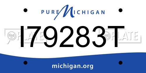 I79283T Michigan License Plate