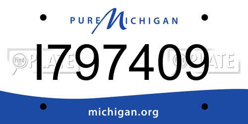 I797409 Michigan License Plate