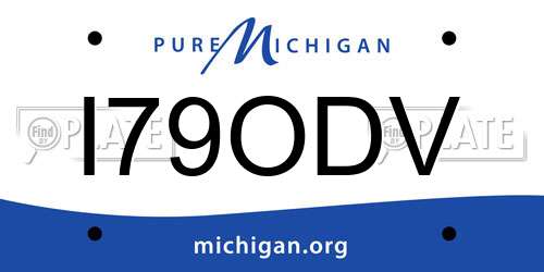 I79ODV Michigan License Plate
