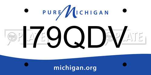 I79QDV Michigan License Plate