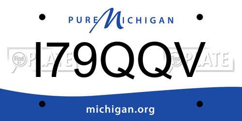 I79QQV Michigan License Plate