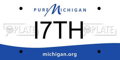 I7TH Michigan License Plate
