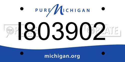 I803902 Michigan License Plate