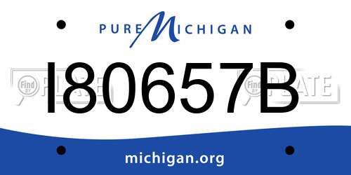 I80657B Michigan License Plate