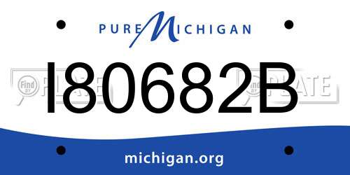 I80682B Michigan License Plate