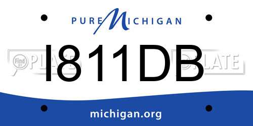 I811DB Michigan License Plate