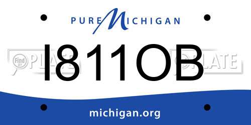 I811OB Michigan License Plate