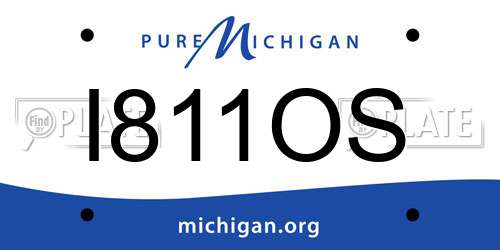 I811OS Michigan License Plate