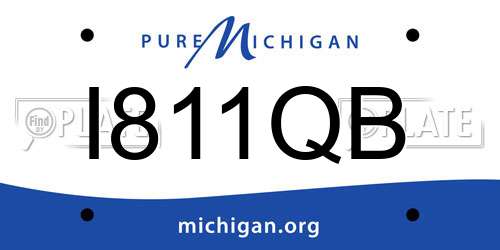 I811QB Michigan License Plate