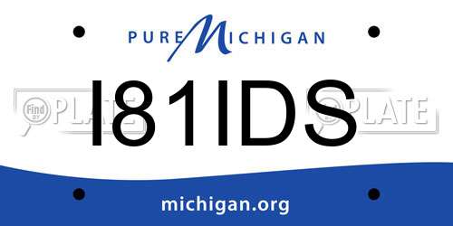I81IDS Michigan License Plate