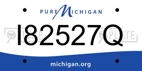 I82527Q Michigan License Plate