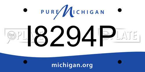 I8294P Michigan License Plate