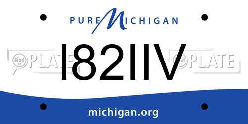I82IIV Michigan License Plate