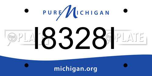 I8328I Michigan License Plate