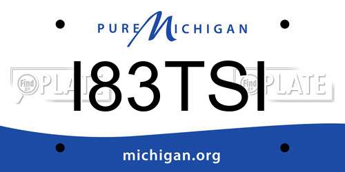 I83TSI Michigan License Plate