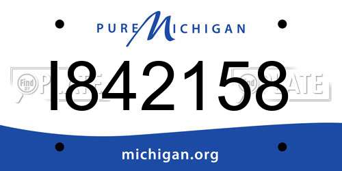 I842158 Michigan License Plate
