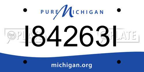 I84263I Michigan License Plate