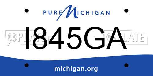 I845GA Michigan License Plate