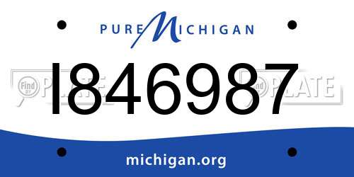 I846987 Michigan License Plate