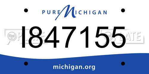 I847155 Michigan License Plate