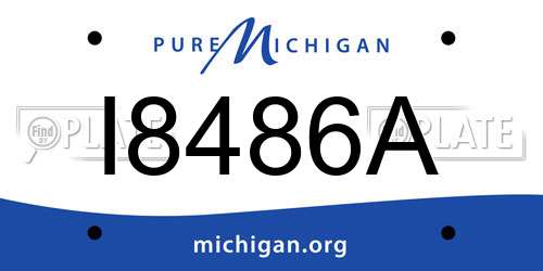 I8486A Michigan License Plate