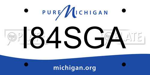 I84SGA Michigan License Plate