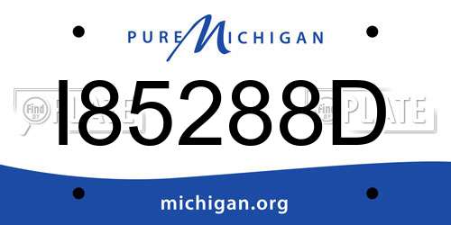 I85288D Michigan License Plate