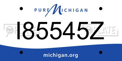 I85545Z Michigan License Plate