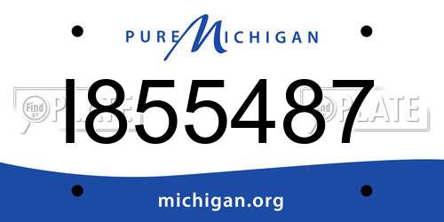 I855487 Michigan License Plate