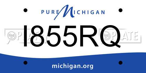 I855RQ Michigan License Plate