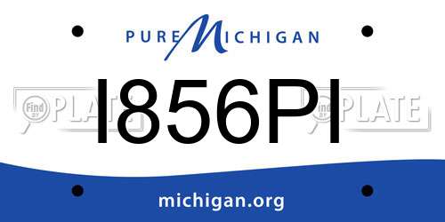 I856PI Michigan License Plate