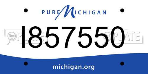 I857550 Michigan License Plate
