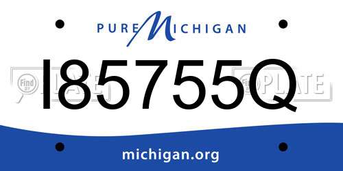 I85755Q Michigan License Plate