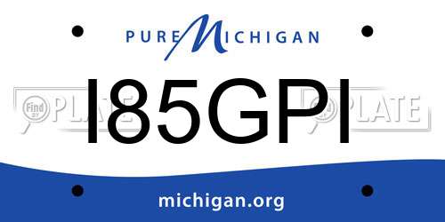 I85GPI Michigan License Plate