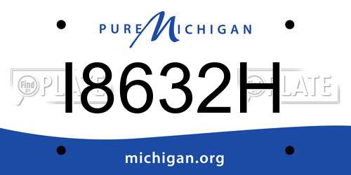 I8632H Michigan License Plate