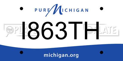 I863TH Michigan License Plate