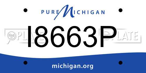 I8663P Michigan License Plate