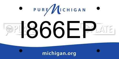 I866EP Michigan License Plate