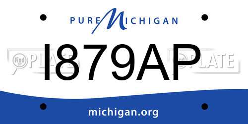 I879AP Michigan License Plate