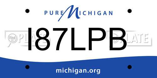 I87LPB Michigan License Plate