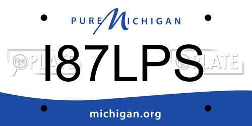 I87LPS Michigan License Plate