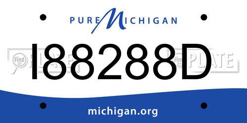 I88288D Michigan License Plate